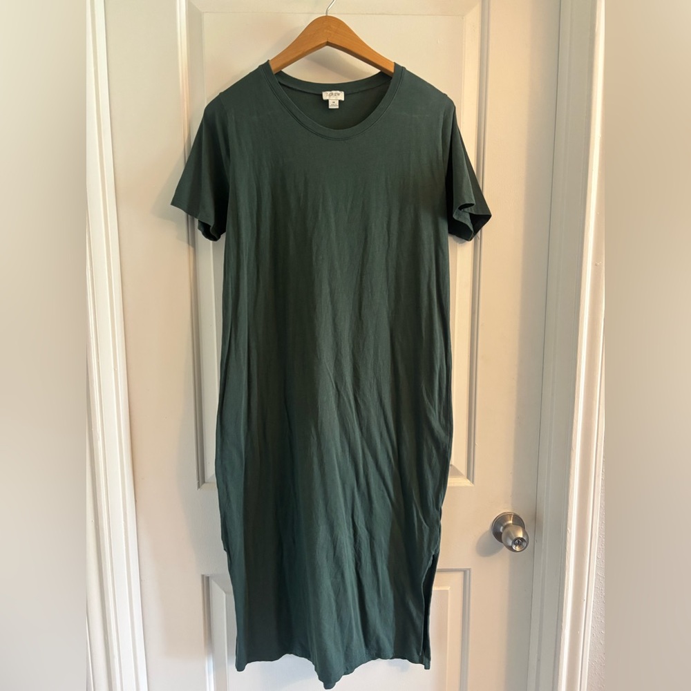 J. Crew Deep Green Casual Dress